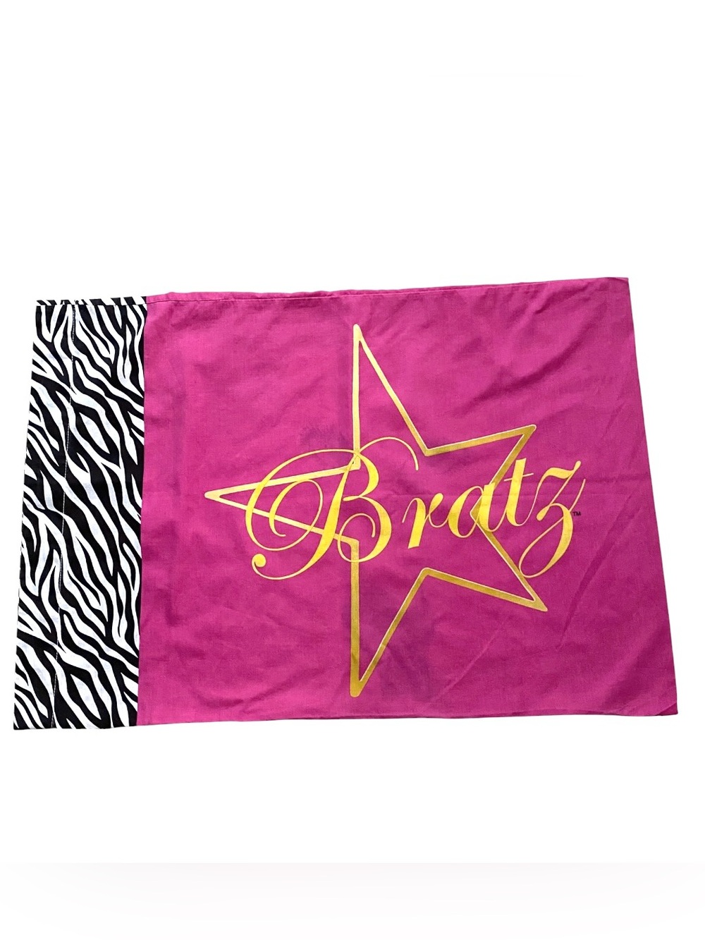 Bratz Vintage Y2K Pillowcase Pink Zebra Print Doll Bedroom Decor - Picture 3 of 8